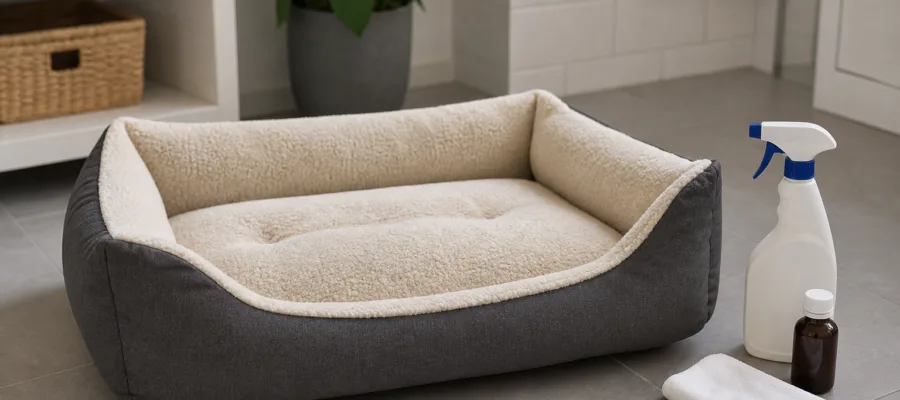 Desinfektion von Hundebett: sichere Methoden fuer Haustiere