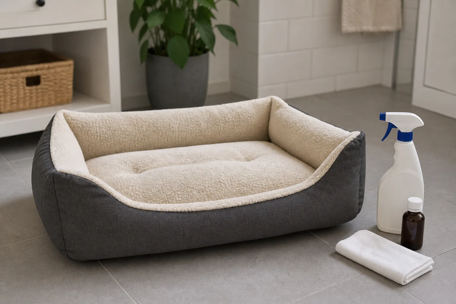 Desinfektion von Hundebett: sichere Methoden fuer Haustiere