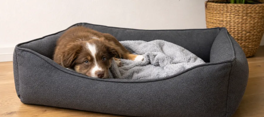 Hundebett fuer Welpen und Junghunde: Gewoehnung und Schlaftraining