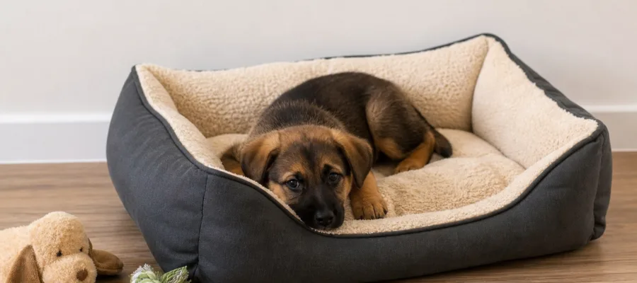Guenstiges Hundebett fuer Welpen: Worauf du beim ersten Hundebett achten solltest