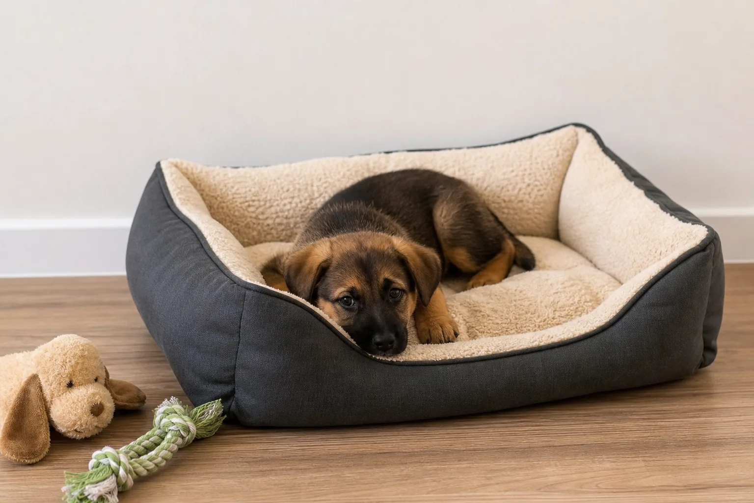 Guenstiges Hundebett fuer Welpen: Worauf du beim ersten Hundebett achten solltest