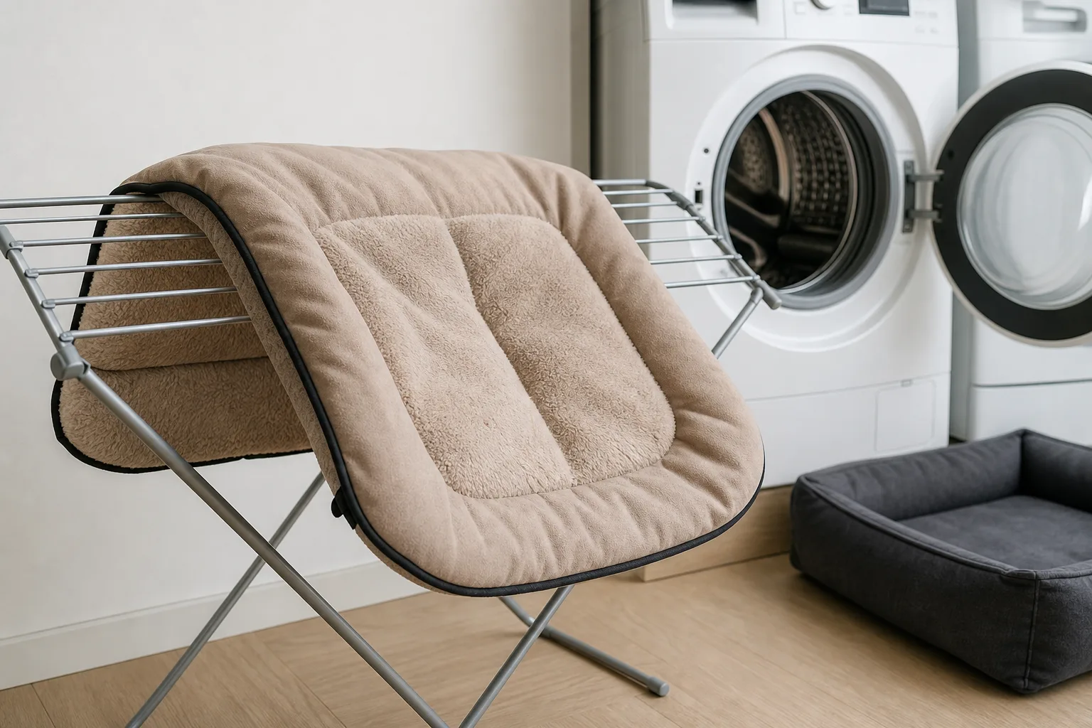 Hundebett richtig trocknen: Lufttrocknen, Trockner und Materialien