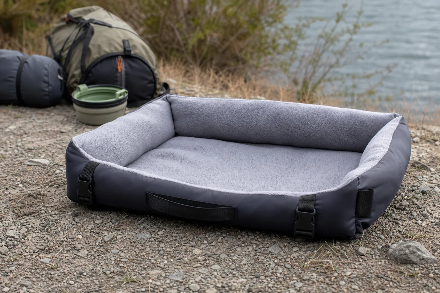 Transportables Camping Hundebett selbst herstellen
