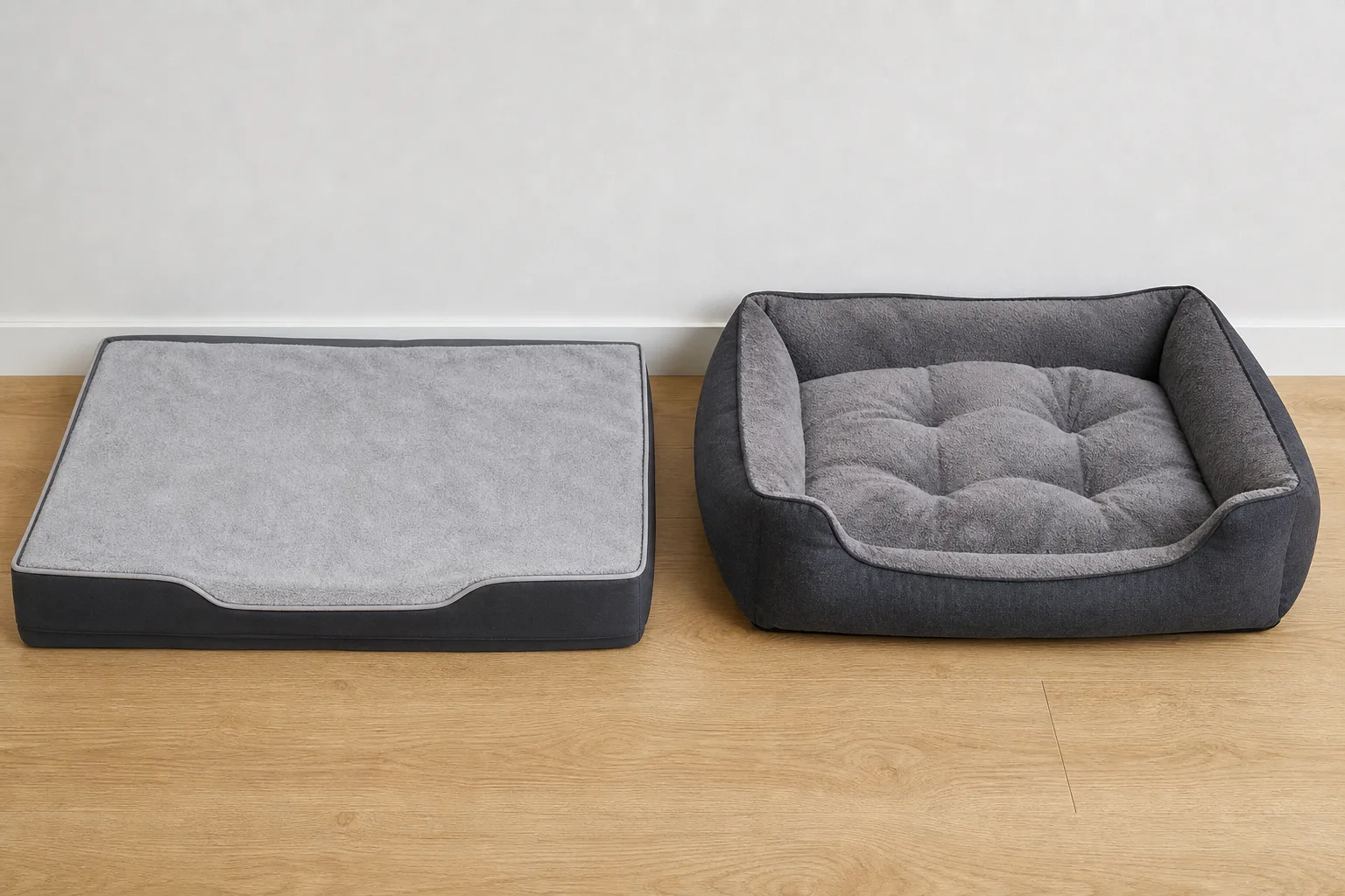 Vergleich: orthopaedisches Hundebett versus klassisches Hundebett