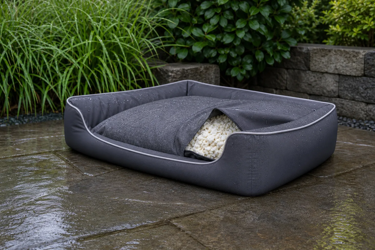 Witterungsbestaendige Fuellungen fuer ein Outdoor Hundebett